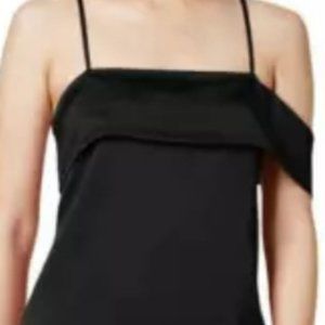 Ladies Black Chiffon Shift Midi Dress